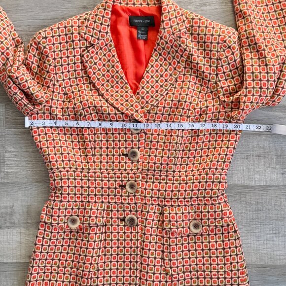 Vintage Focus 2000 Retro inspired fitted coat (size 8) - Picture 10 of 15